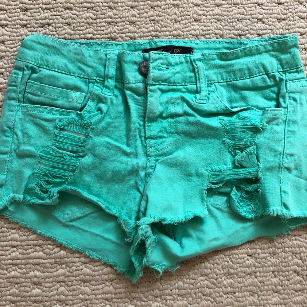 KLIQUE B Green Jean Shorts junior XS
